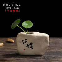 创意粗陶小花瓶器皿仿石头水培插花装饰客厅摆件水养花器D6|SGY-任性（A款） 小