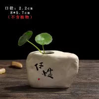 创意粗陶小花瓶器皿仿石头水培插花装饰客厅摆件水养花器D6|SGY-任性（A款） 小
