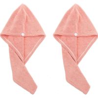 吸水干发帽速干擦头发包头双层加厚女长发可爱浴帽Z7|浅粉色+浅粉色2条装 升级款双层加厚