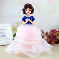 特价创意大号白雪公主储蓄罐 摔不破搪胶储钱罐 女孩礼物礼品X0|公主纱裙白色