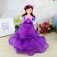 特价创意大号白雪公主储蓄罐 摔不破搪胶储钱罐 女孩礼物礼品X0|公主纱裙紫色