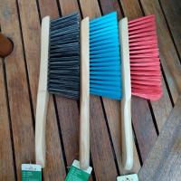 新品扫床刷木柄床刷子除尘刷塑料毛不掉毛扫炕笤帚家务床刷K2|蓝色一把