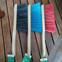 新品扫床刷木柄床刷子除尘刷塑料毛不掉毛扫炕笤帚家务床刷K2|灰色一把