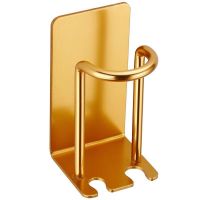 免打孔太空铝无痕粘贴牙刷架壁挂卫生间架牙膏架K1|金色