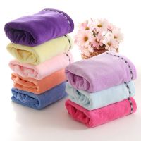 干发帽吸水速干长发女孩浴帽毛巾成人包头巾快速干发儿童女士浴帽L9|玫红1+紫1 花边