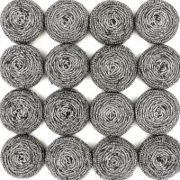 钢丝球清洁球家用厨房用品不掉渣特大号不锈钢铁丝球百洁布送手柄S|【10个装】+绒抹布 小号球【约10克】包装