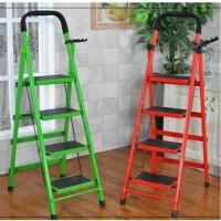 家用梯子折叠梯子不锈钢五步踏板梯人字梯加宽加厚钢管梯移动楼梯|白色加厚六步送工具架和备用套脚
