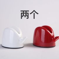 挤牙膏神器免打孔牙刷置物架懒人手动挤小样夹洗面奶护肤品按压器|两个【红色】