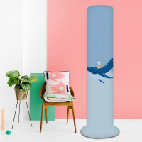 塔扇罩塔扇套艾立式保护罩套塔式电风扇罩子G4|宝蓝色南极鲸/弹力高120