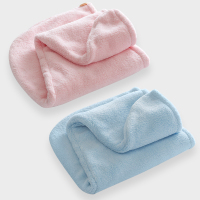 两条 干发帽女吸水速干可爱韩国浴帽包头巾加厚擦头发沐浴帽Y3|粉+天蓝色