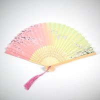 中扇子女式古风折扇夏季随身古典古装古代汉服折叠苏小X6|桃李