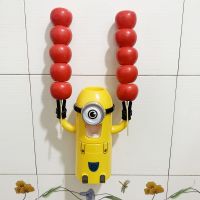 牙刷架自动挤牙膏器创意免打孔置物架吸壁式儿童洗漱套装B4|单眼