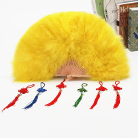 扇子扇子白色扇子舞蹈扇扇子古风扇子女学生扇子女Y1|@【28片全绒加厚扇嫩黄】