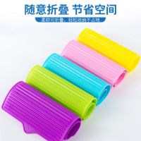 食品级硅胶搓衣板迷你学生宿舍折叠防滑加厚洗衣板简易家用能U2|随机颜色一个