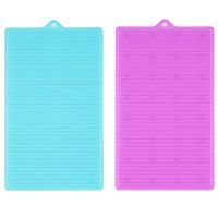 食品级硅胶搓衣板迷你学生宿舍折叠防滑加厚洗衣板简易家用能U2|蓝色+紫色