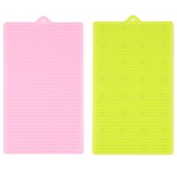 食品级硅胶搓衣板迷你学生宿舍折叠防滑加厚洗衣板简易家用能U2|绿色+粉色