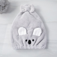 小红书 zooie同款日本儿童干发帽女童可爱吸水速干发头毛巾R1|考拉公主帽灰色