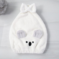 小红书 zooie同款日本儿童干发帽女童可爱吸水速干发头毛巾R1|考拉公主帽白色