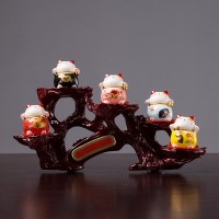 摆件小号创意家居办公室办公桌装饰迷你摆件生日礼物H4|5个装树脂底C款