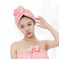 加厚干发帽速干擦头发吸水干发巾长发干发毛巾抖音成人包头浴帽女W8|加厚款一个嫣红