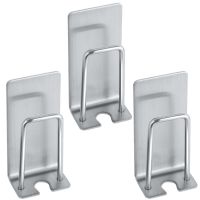 304不锈钢电动牙刷置物架浴室免打孔墙上收纳架卫生间套装N7|牙刷架【3个装】