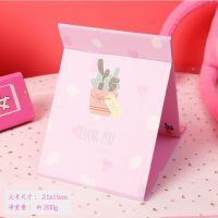 镜子化妆折叠台式便携随身学生宿舍公主镜大号梳妆翻盖高清桌面镜O8|仙人掌【大号】