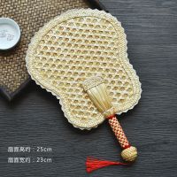 麦杆蒲扇手工扇手摇扇扇子中古典大蒲扇风大驱蚊遛弯F7|芭蕉（布边带穗）