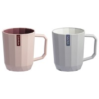 家用学生宿舍刷牙杯子女卫生间创意儿童套装C0|玫瑰粉+灰