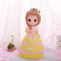 小公主网红存钱罐只进不出大号少女防摔储蓄罐儿童生日礼物W4|小号002高19厘米可存枚 可进不出