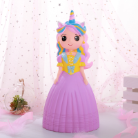 小公主网红存钱罐只进不出大号少女防摔储蓄罐儿童生日礼物W4|小号005高19厘米可存枚 可进可出