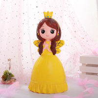 小公主网红存钱罐只进不出大号少女防摔储蓄罐儿童生日礼物W4|小号006高19厘米可存枚 可进可出