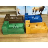 粉笔盒讲台办公室桌面杂物实木教室讲桌收纳木盒Q7