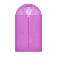 10个装牛津布衣服罩大衣西服套衣罩家用可水洗带透明视窗N0|紫红色 中号10个装
