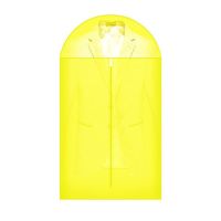 10个装牛津布衣服罩大衣西服套衣罩家用可水洗带透明视窗N0|黄色 大号5个装