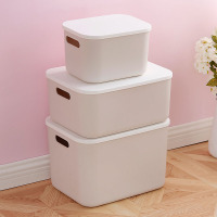 日系家用衣物收纳箱塑料整理箱有盖衣服储物箱大小玩具套装R8