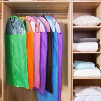 10个装牛津布衣服罩大衣西服套衣罩家用可水洗带透明视窗N0|颜色随机 中号10个装