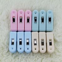 加厚塑料衣夹子防风晒晾夹小夹子晒夹子夹子F8|糖果色【混色12个】