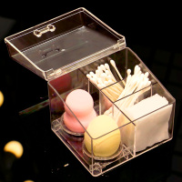 美妆蛋粉扑葫芦海绵置物架子亚克力化妆品卸妆棉整理盒Z4