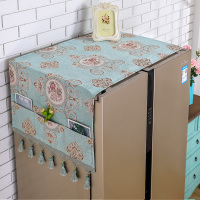 冰箱盖布单开双开门洗衣机罩冰箱罩欧式防水盖巾微波炉布K4|添香 双开：65*150cm
