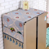 冰箱盖布单开双开门洗衣机罩冰箱罩欧式防水盖巾微波炉布K4|阳光蓝 单开:60*120cm