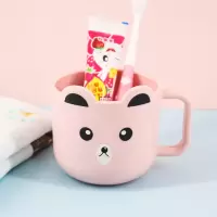 儿童刷牙杯男女宝宝幼儿园家用防摔塑料杯子可爱Y4|（粉色）
