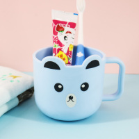 儿童刷牙杯男女宝宝幼儿园家用防摔塑料杯子可爱Y4|（蓝色）