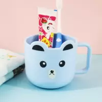 儿童刷牙杯男女宝宝幼儿园家用防摔塑料杯子可爱Y4|（蓝色）