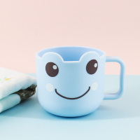 儿童刷牙杯男女宝宝幼儿园家用防摔塑料杯子可爱Y4|笑脸（蓝色）