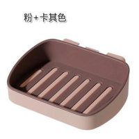 免打孔肥皂架壁挂创意双层卫生间大号吸盘香皂盒沥水E4|【单层肥皂盒】紫色 三个装