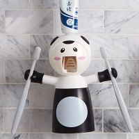 牙刷架三合一懒人全自动成人儿童挤牙膏神器可爱H6|黑色熊猫人