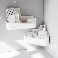 大学生宿舍免打孔挂篮 寝室浴室壁挂粘贴 床头墙上置物架子L2