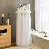 开机不取空调罩套立式方形柜机长方形老式空调罩柜式X7|灰色树叶 高174*宽50*深28~32cm