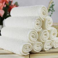 竹纤维不沾油洗碗巾吸水抹布厨房洗碗百洁布加厚Y6|【23*18.】白色5条 【竹纤维加厚双层洗碗布】