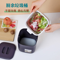 厨余垃圾桶带盖家用厨房干湿分离手提收纳桶双层沥水分类桌面小号